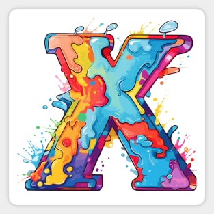 letter X cartoon art v1 Magnet